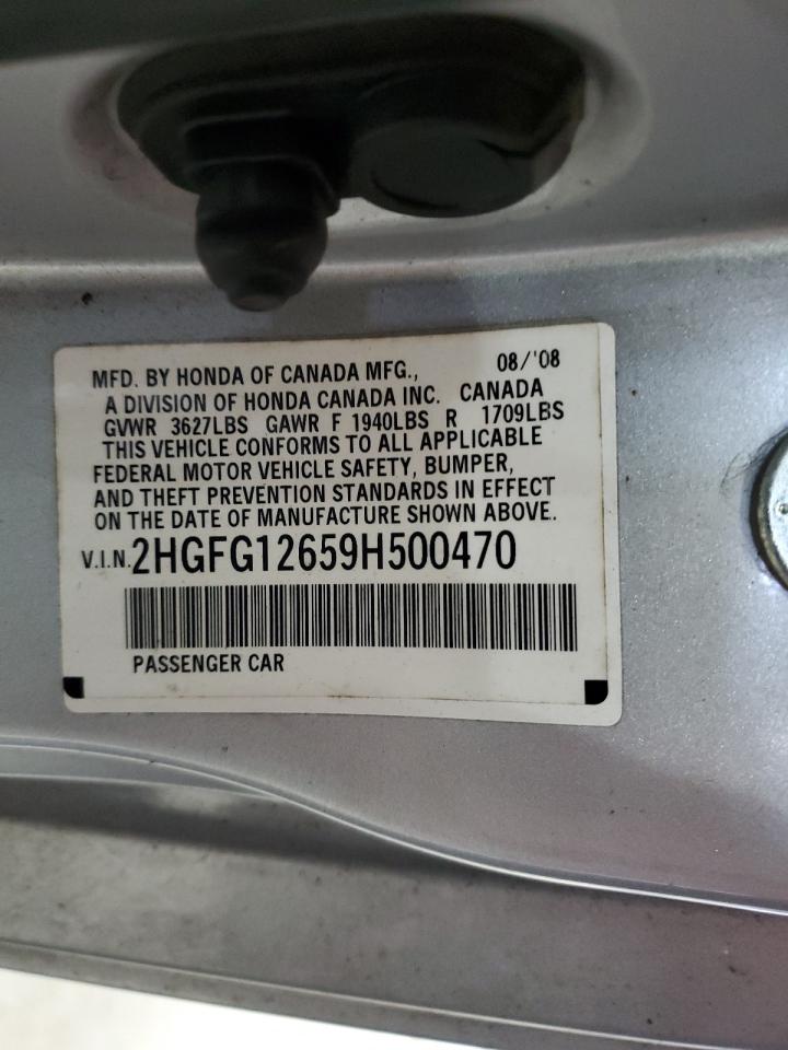 2009 Honda Civic Lx VIN: 2HGFG12659H500470 Lot: 93630015