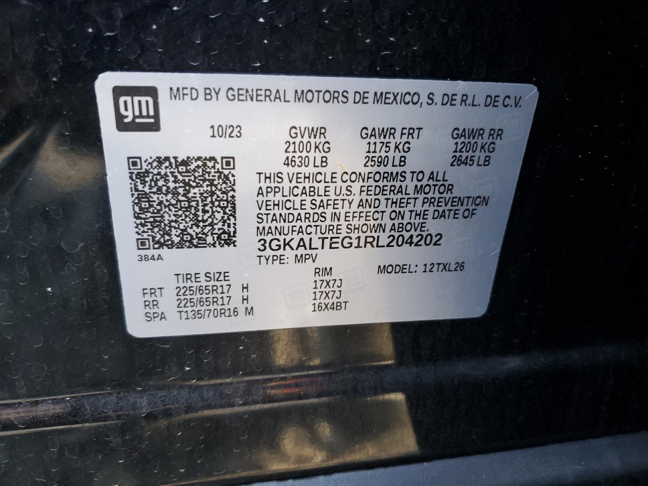 2024 GMC Terrain Sle VIN: 3GKALTEG1RL204202 Lot: 91528565