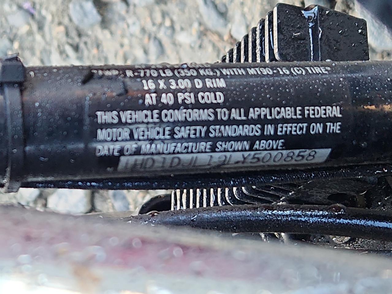 1990 Harley-Davidson Flht Classic VIN: 1HD1DJL19LY500858 Lot: 92379485