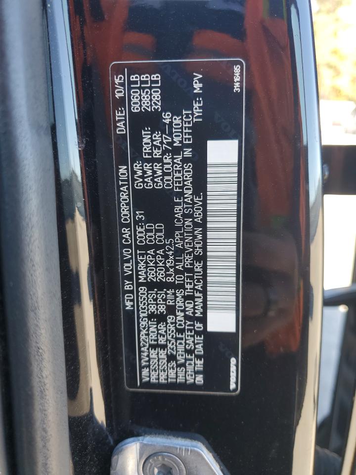 2016 Volvo Xc90 T6 VIN: YV4A22PK9G1035509 Lot: 91829135