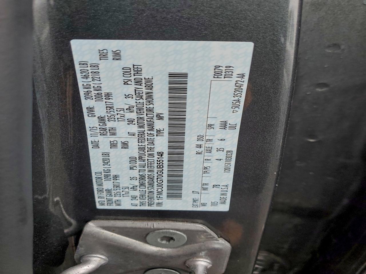 2016 Ford Escape Se VIN: 1FMCU0G70GUB55148 Lot: 94558975