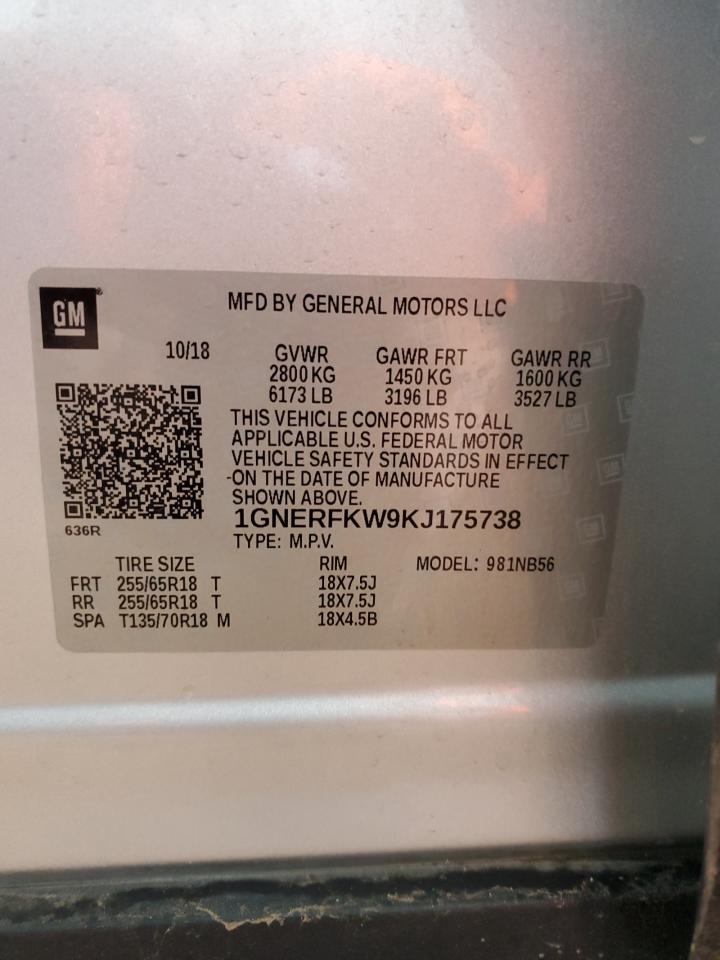 2019 Chevrolet Traverse Ls VIN: 1GNERFKW9KJ175738 Lot: 93670525