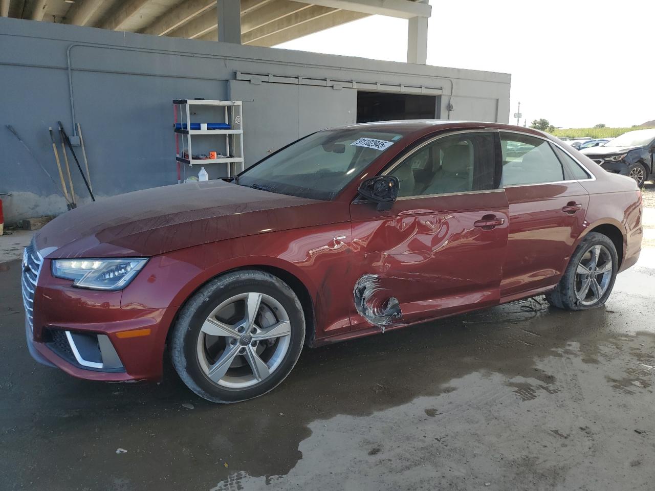 2019 Audi A4 Premium VIN: WAUDNAF46KA014675 Lot: 91102945