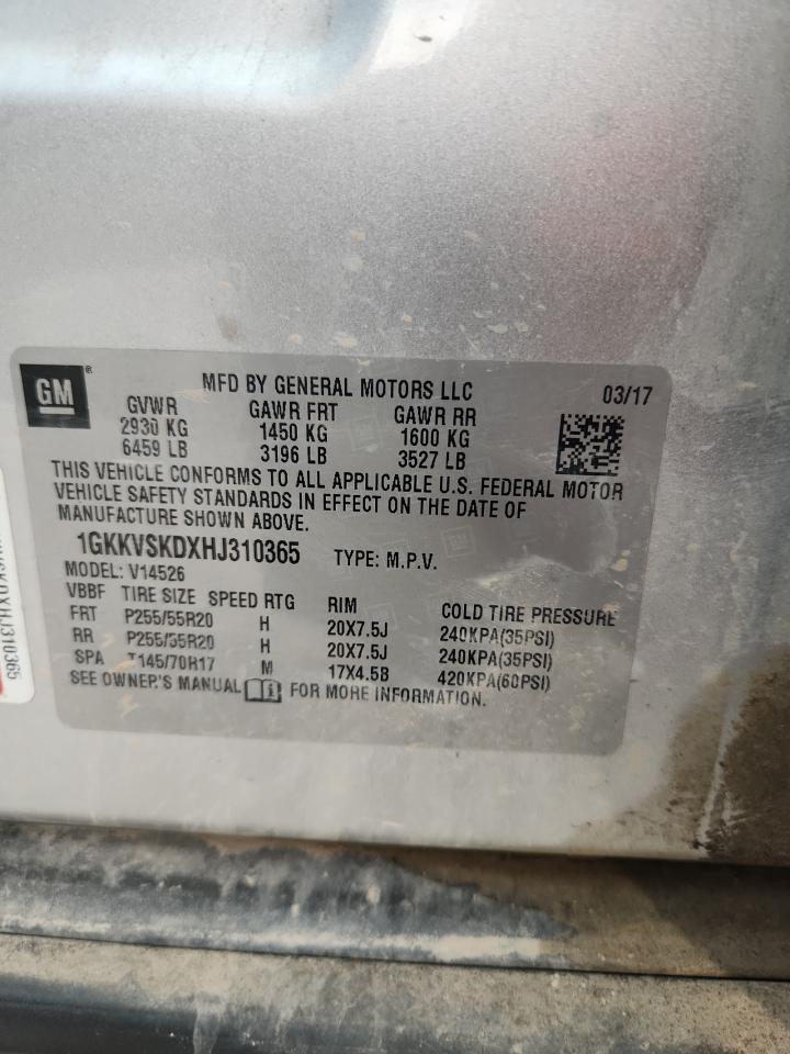 2017 GMC Acadia Limited Slt-2 VIN: 1GKKVSKDXHJ310365 Lot: 91128165