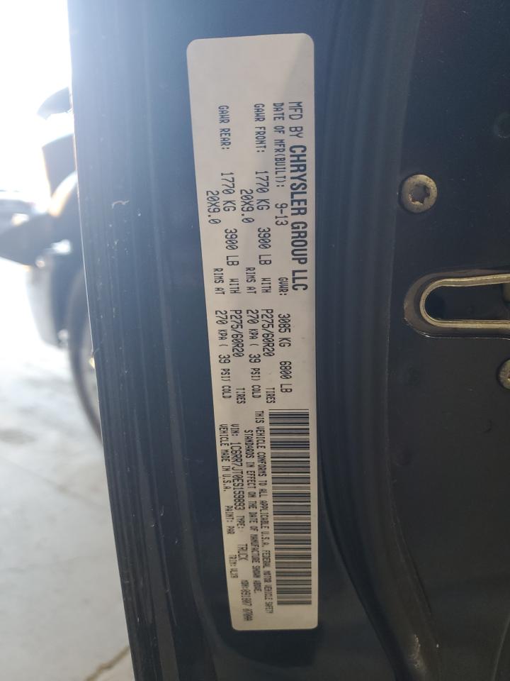 2014 Ram 1500 Laramie VIN: 1C6RR7JT0ES159893 Lot: 92684475