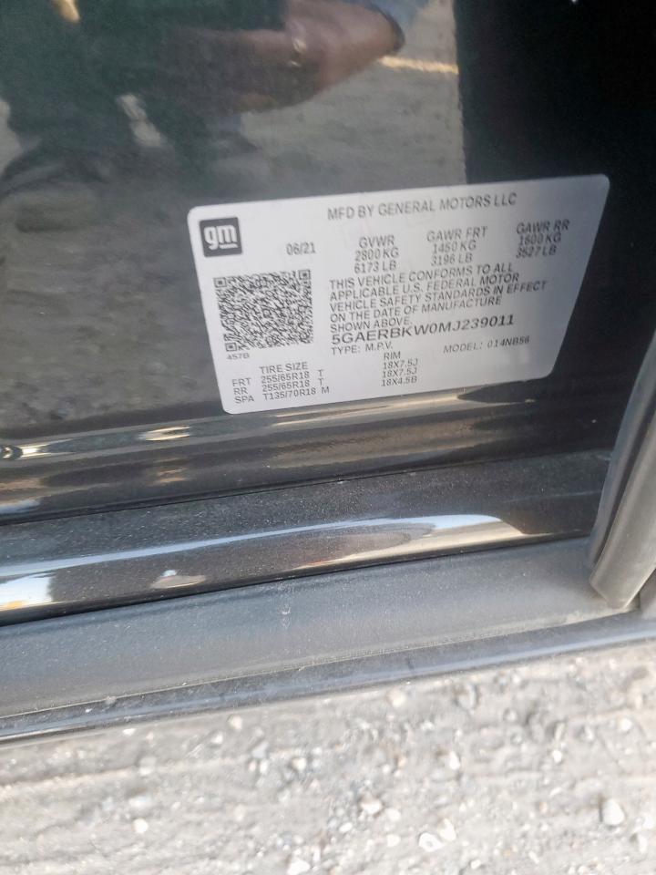 2021 Buick Enclave Essence VIN: 5GAERBKW0MJ239011 Lot: 92406995