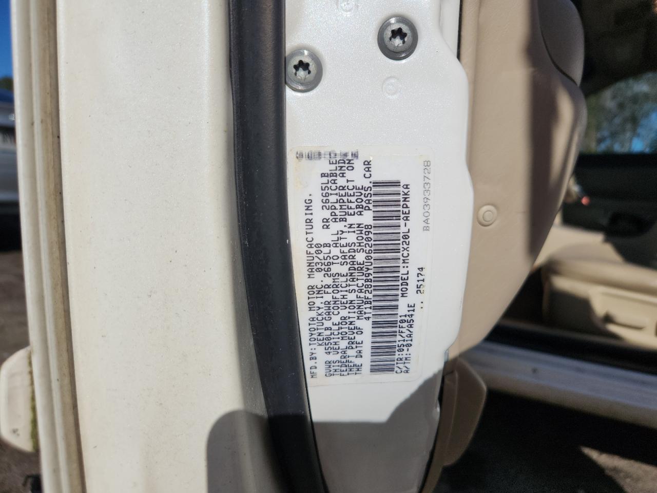 2000 Toyota Avalon Xl VIN: 4T1BF28B9YU062098 Lot: 91914415