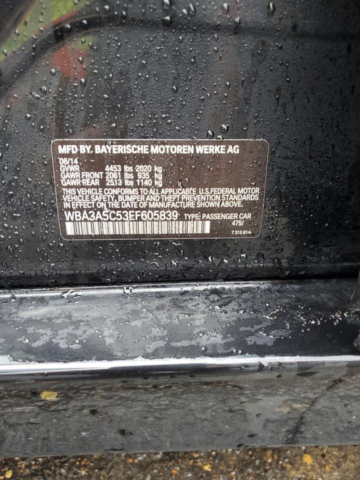 2014 BMW 328 I VIN: WBA3A5C53EF605839 Lot: 93346485