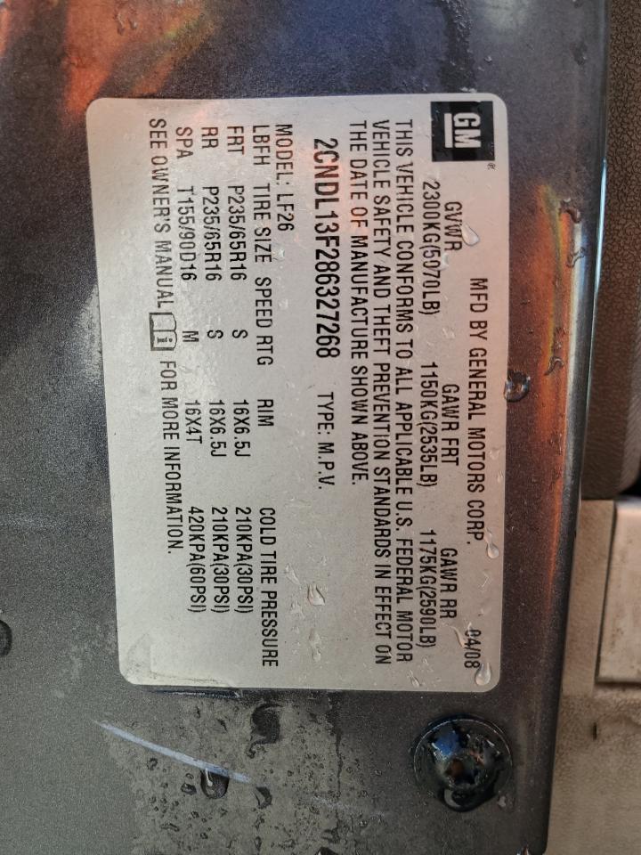 2008 Chevrolet Equinox Ls VIN: 2CNDL13F286327268 Lot: 93424675