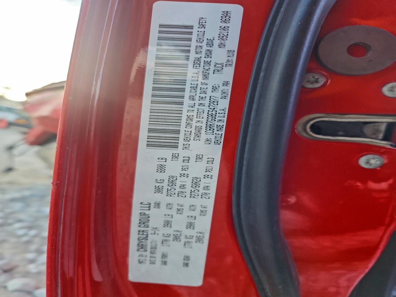 2014 Ram 1500 Slt VIN: 1C6RR7GG8ES472877 Lot: 93854935