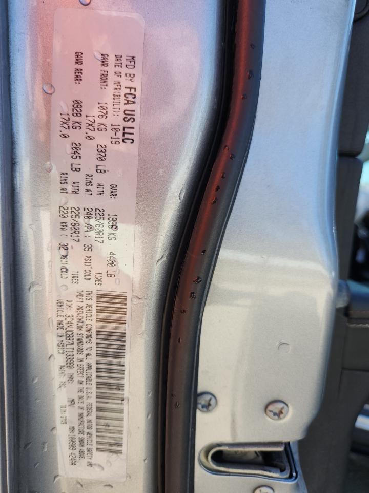 2020 Jeep Compass Latitude VIN: 3C4NJCBB7LT133980 Lot: 93172185