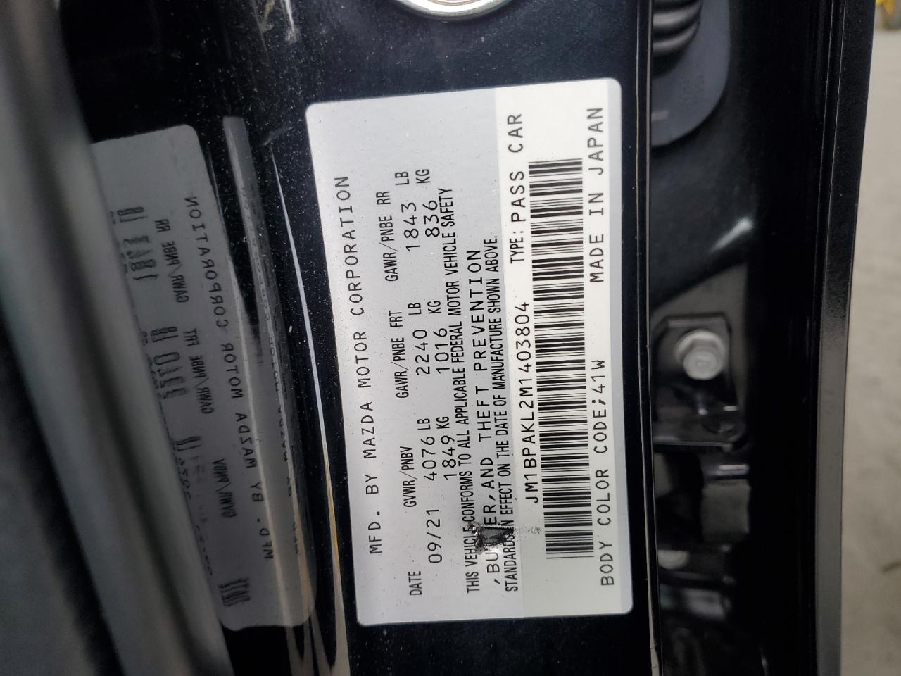 2021 Mazda 3 Select VIN: JM1BPAKL2M1403804 Lot: 92261935