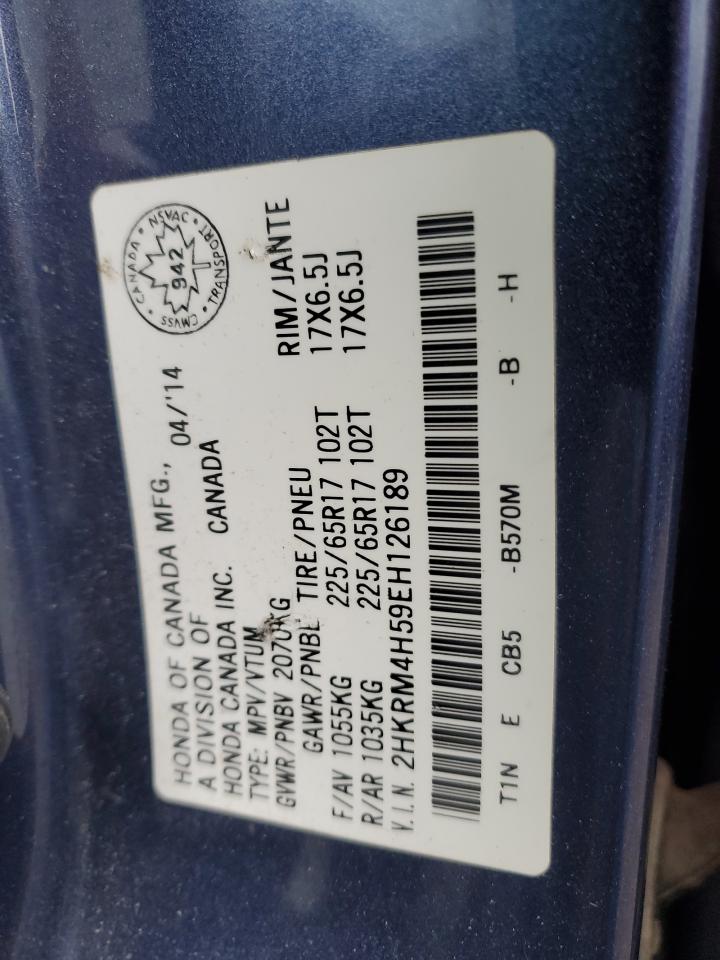 2014 Honda Cr-V Ex VIN: 2HKRM4H59EH126189 Lot: 91382695