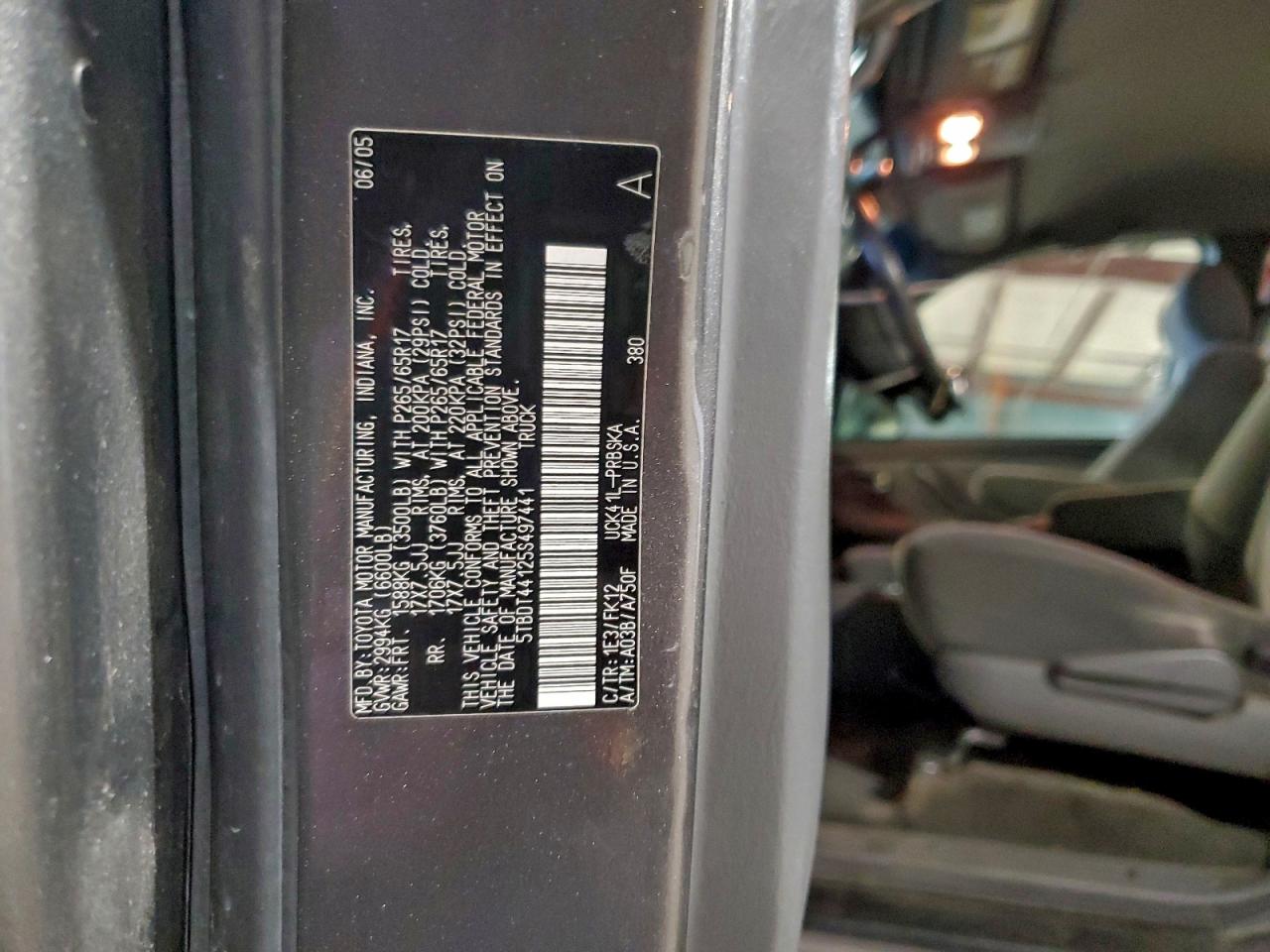 2005 Toyota Tundra Double Cab Sr5 VIN: 5TBDT44125S497441 Lot: 94048825