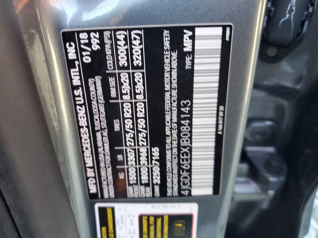 2018 Mercedes-Benz Gls 450 4Matic VIN: 4JGDF6EEXJB084143 Lot: 92601815