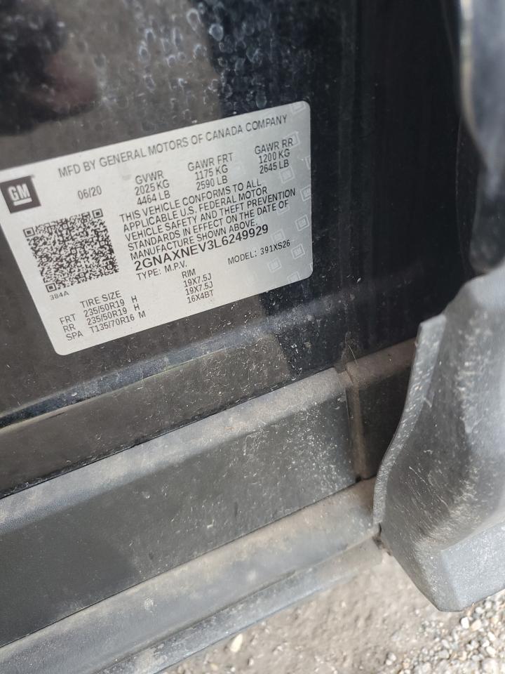 2020 Chevrolet Equinox Premier VIN: 2GNAXNEV3L6249929 Lot: 93655405