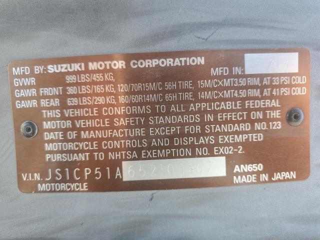 2005 SUZUKI AN650 K3  