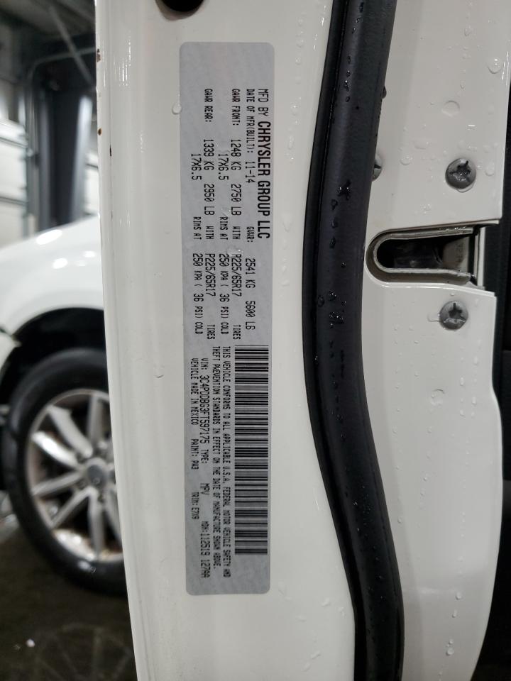 2015 Dodge Journey Sxt VIN: 3C4PDDBG3FT597175 Lot: 93114455