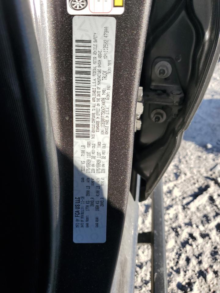 2019 Ram 1500 Big Horn/Lone Star VIN: 1C6SRFFT5KN714478 Lot: 91801525