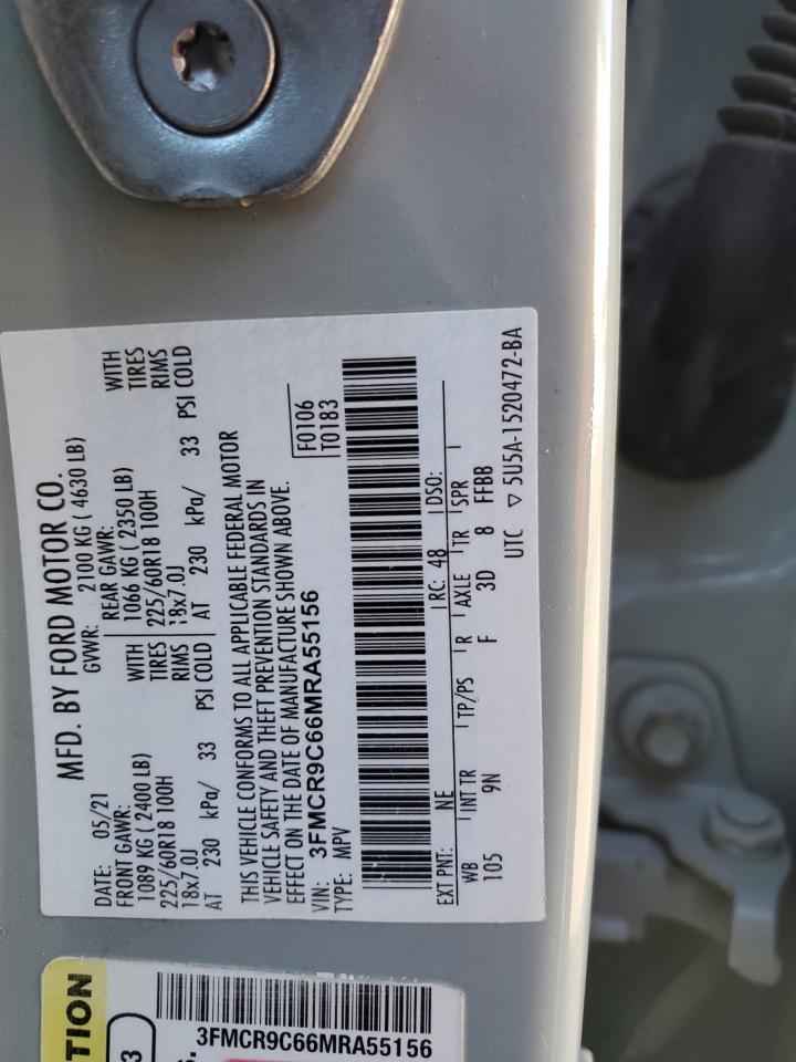 2021 Ford Bronco Sport Outer Banks VIN: 3FMCR9C66MRA55156 Lot: 92225375