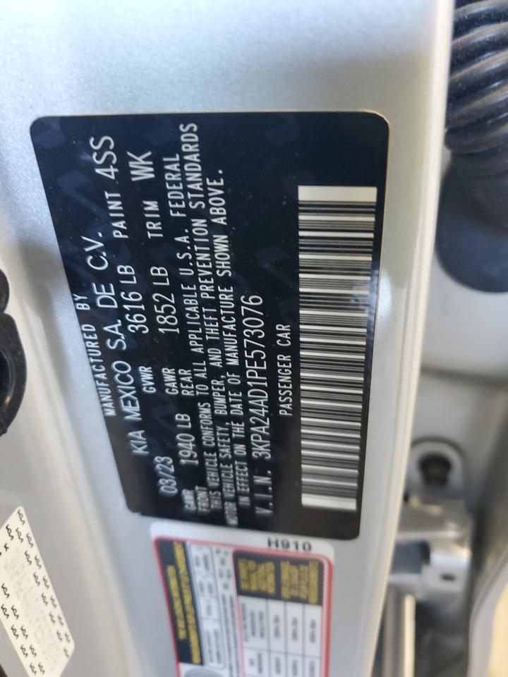 2023 Kia Rio Lx VIN: 3KPA24AD1PE573076 Lot: 91524755