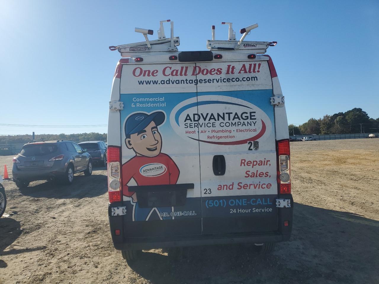 2019 Ram Promaster 2500 Utility / Service Van VIN: 3C6TRVDGXKE509876 Lot: 91403575