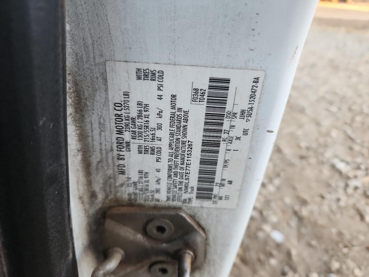 2014 Ford Transit Connect Xl VIN: NM0LS7E77E1153267 Lot: 91697635