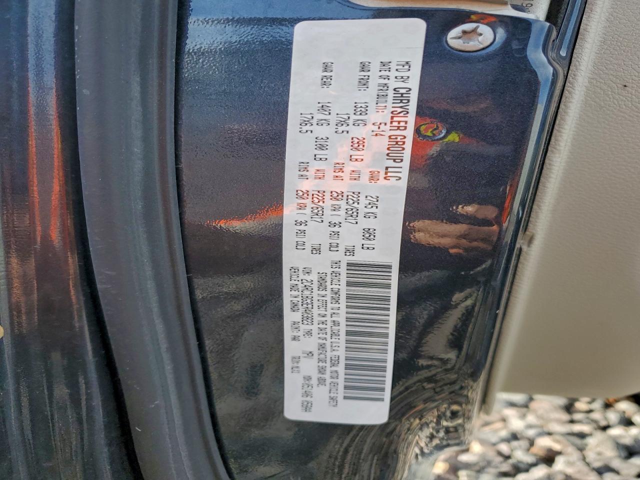 2014 Chrysler Town & Country Touring VIN: 2C4RC1BG3ER403823 Lot: 93187645