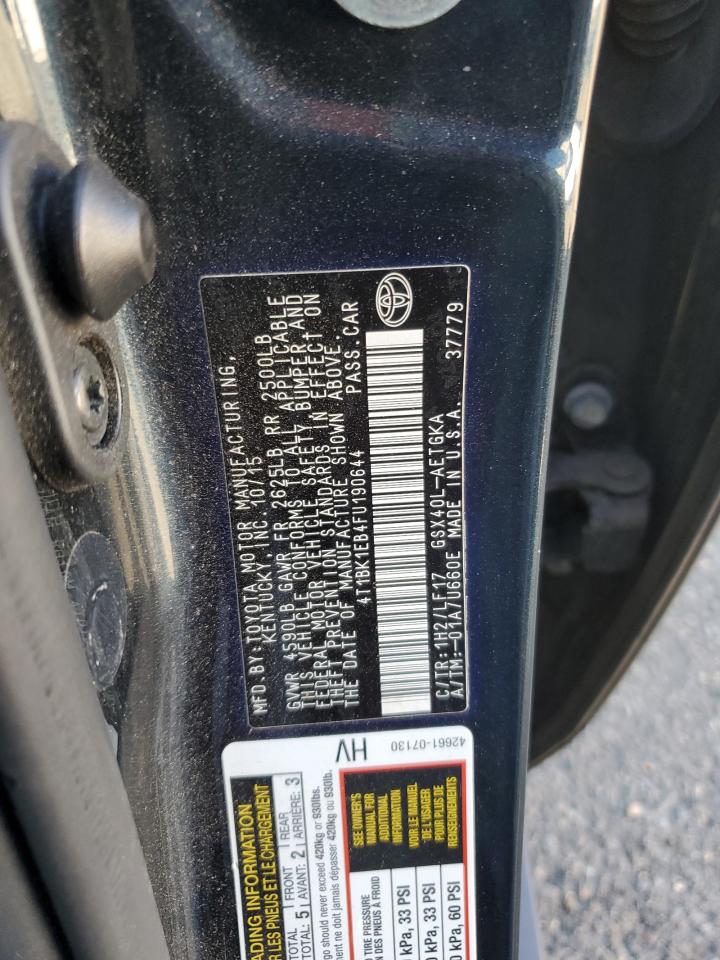 2015 Toyota Avalon Xle VIN: 4T1BK1EB4FU190644 Lot: 92955415