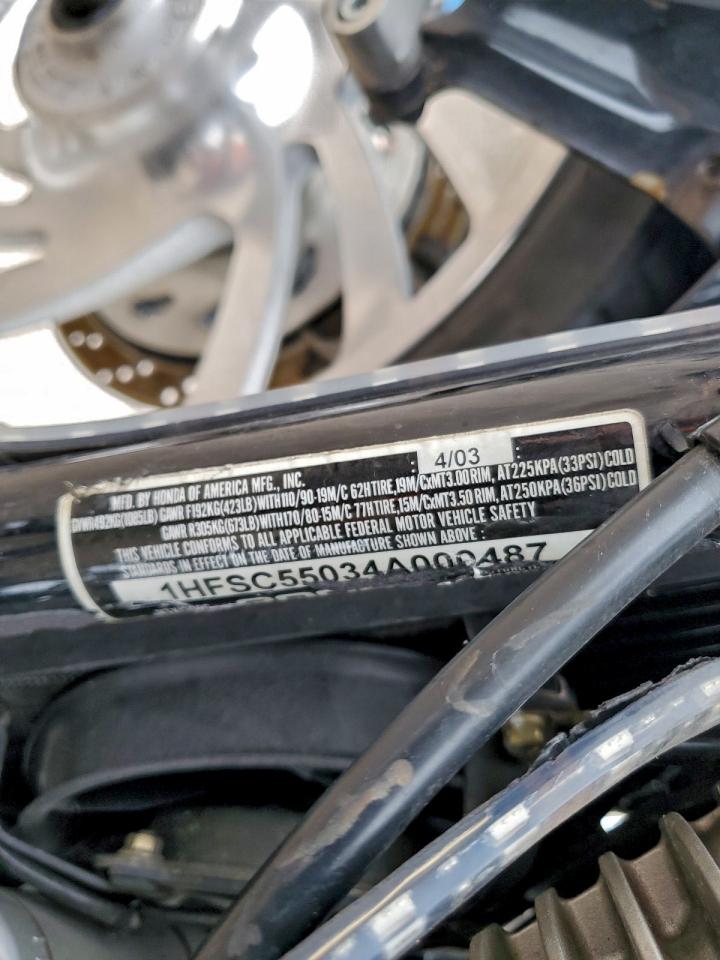 2004 Honda Vtx1300 C VIN: 1HFSC55034A000487 Lot: 93906985