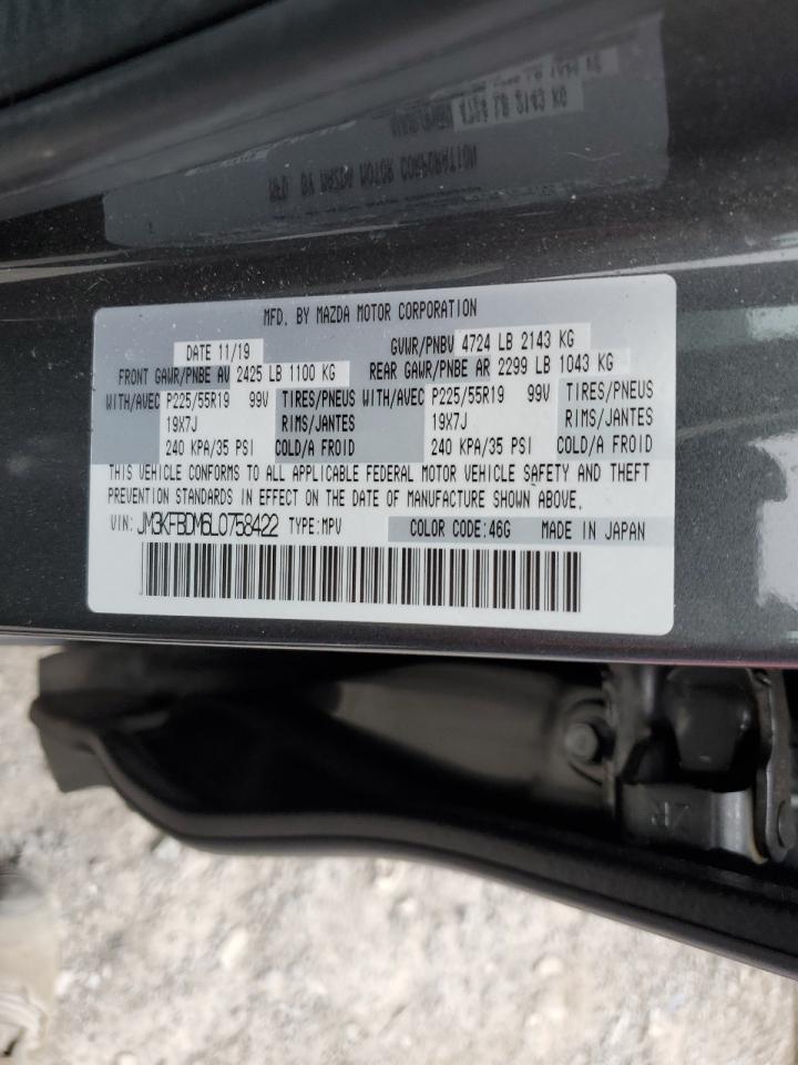 2020 Mazda Cx-5 Grand Touring VIN: JM3KFBDM6L0758422 Lot: 92432355