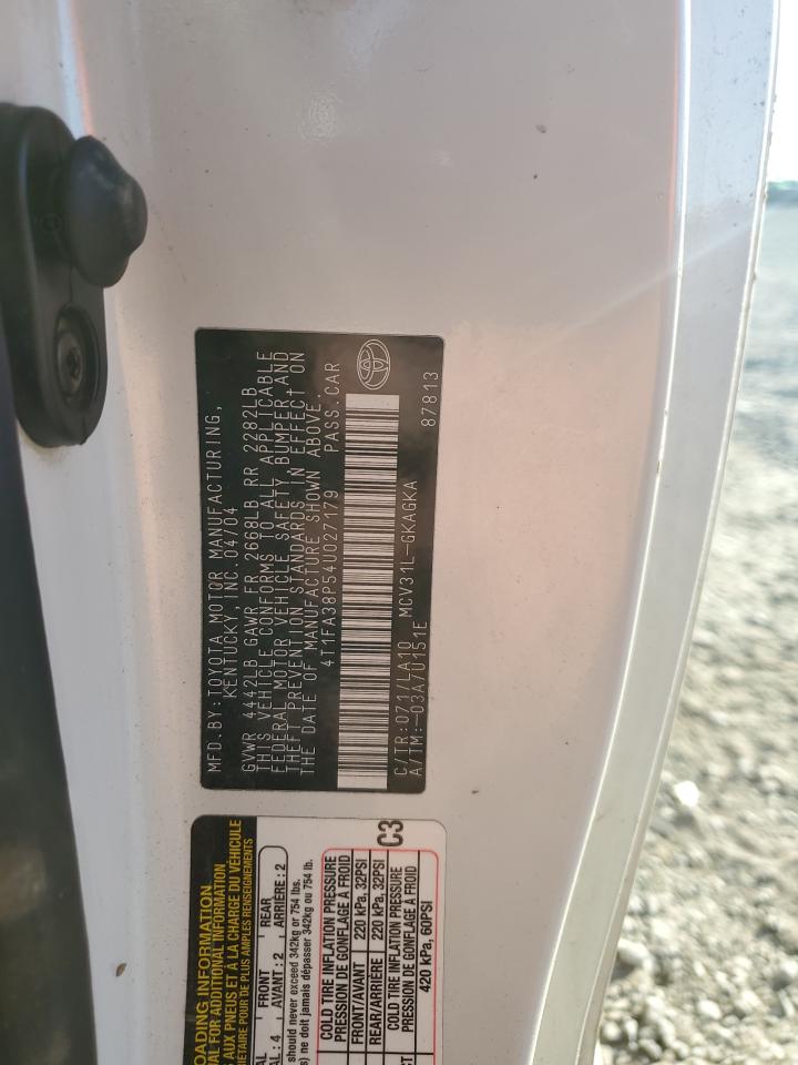 2004 Toyota Camry Solara Se VIN: 4T1FA38P54U027179 Lot: 92959765