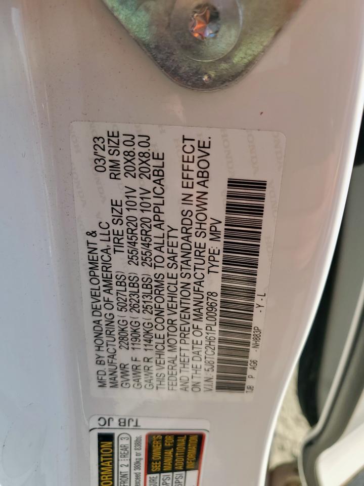 2023 Acura Rdx A-Spec VIN: 5J8TC2H61PL009678 Lot: 92305925