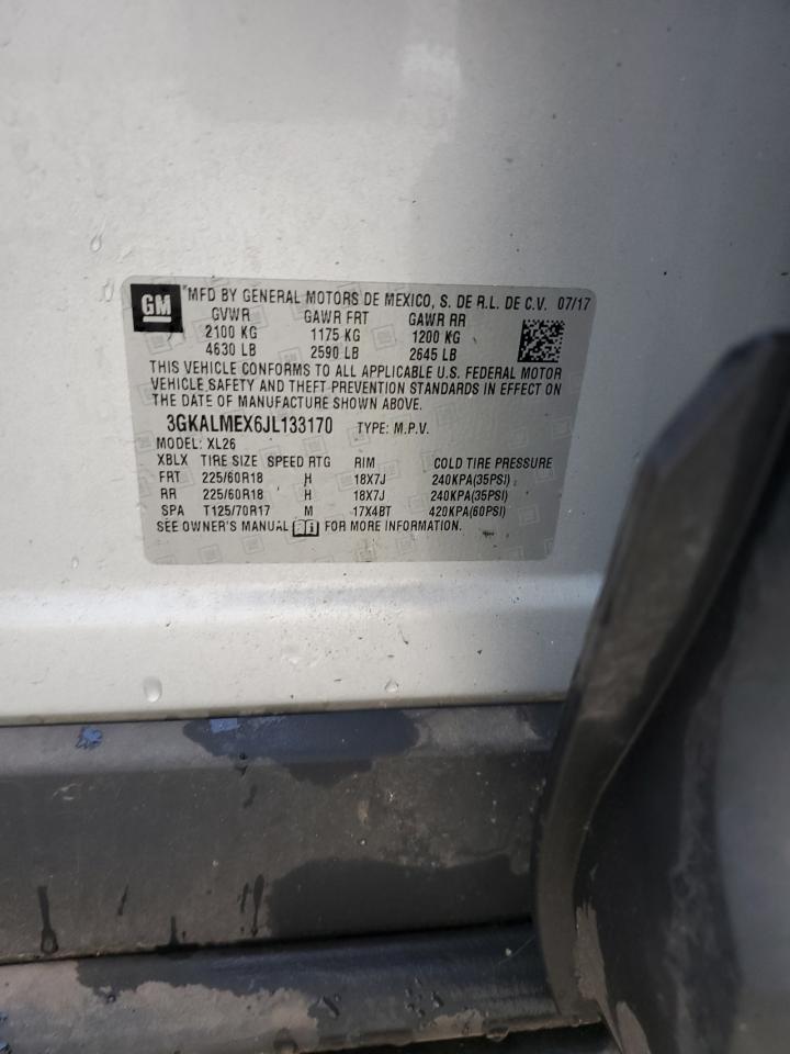 2018 GMC Terrain Sle VIN: 3GKALMEX6JL133170 Lot: 93873605