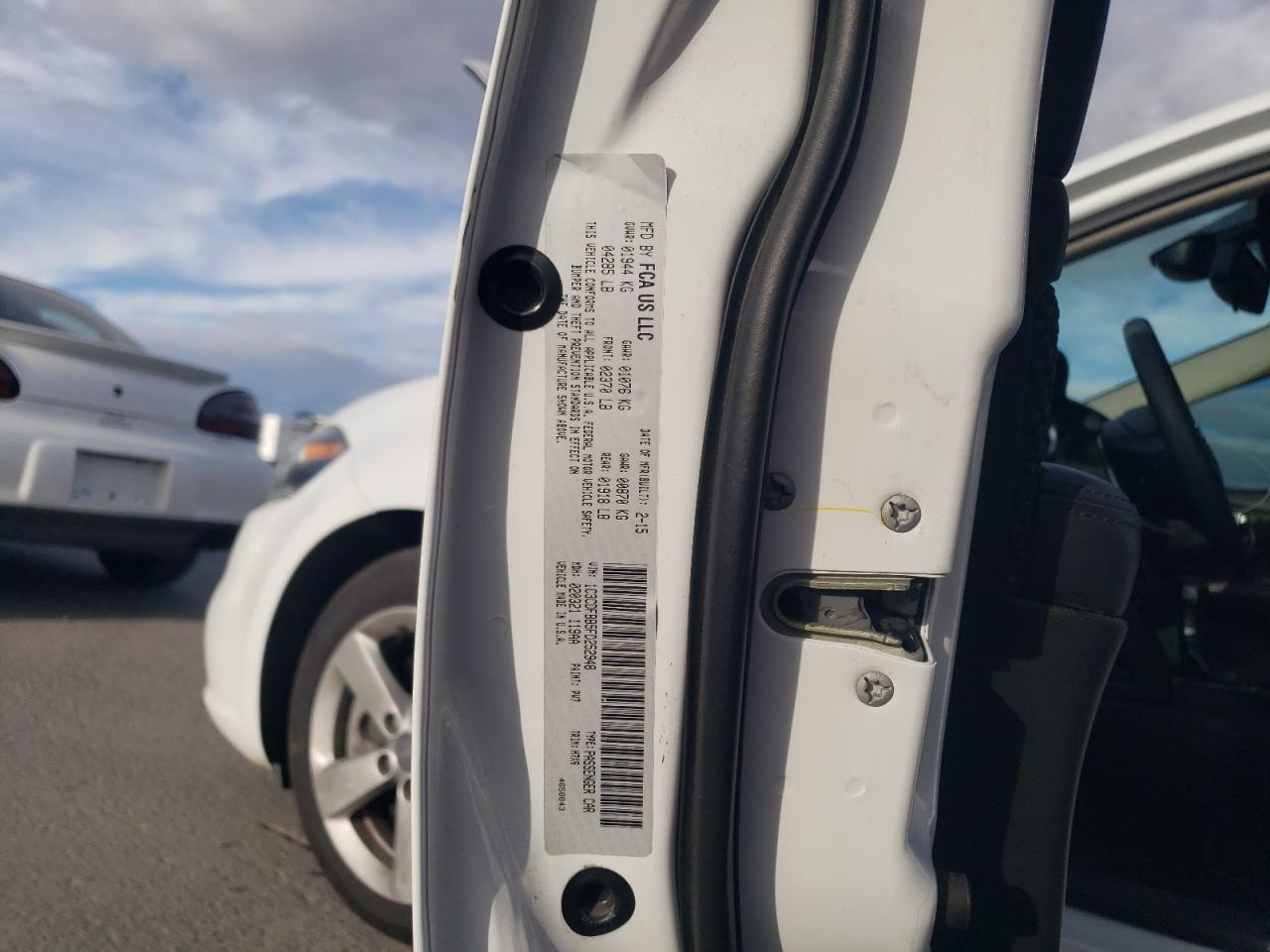 2015 Dodge Dart Sxt VIN: 1C3CDFBB5FD252948 Lot: 91708985