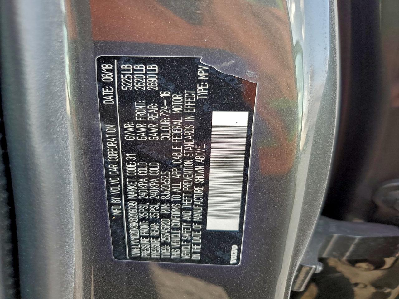 2019 Volvo Xc60 T5 Momentum VIN: LYV102DK8KB206099 Lot: 94103015