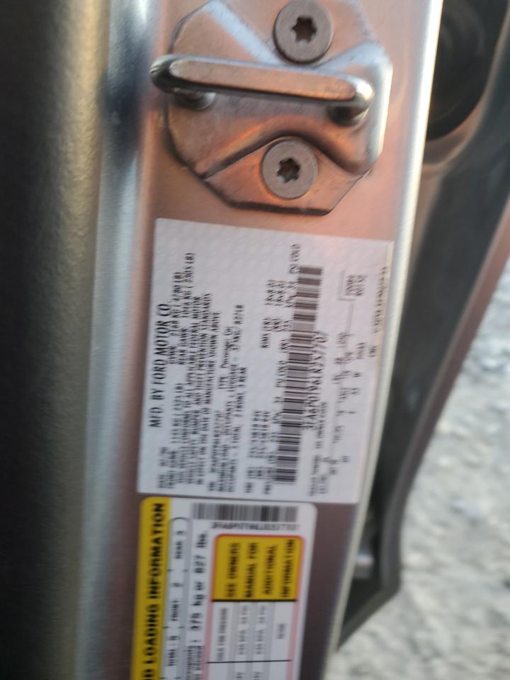 2020 Ford Fusion Se VIN: 3FA6P0T96LR257707 Lot: 90417955