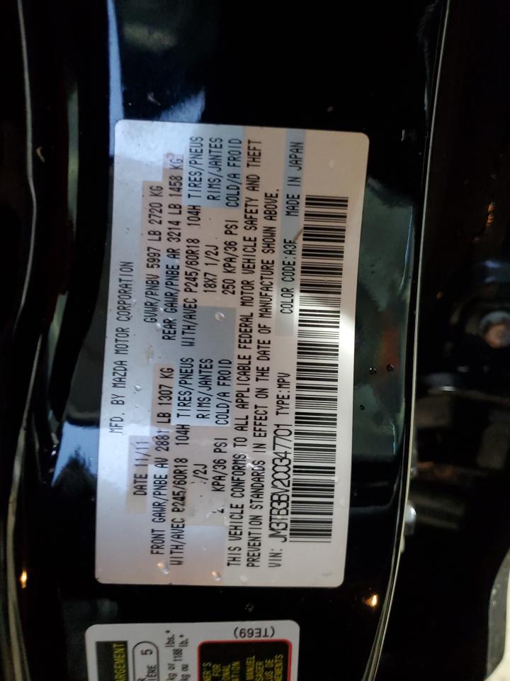 2012 Mazda Cx-9 VIN: JM3TB3BV2C0347701 Lot: 92115895