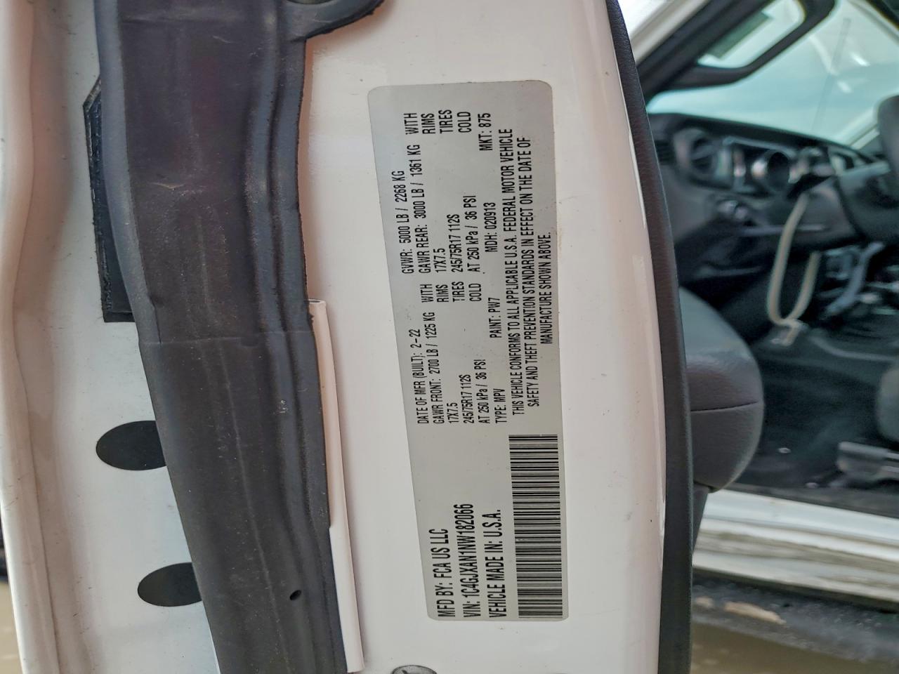 2022 Jeep Wrangler Sport VIN: 1C4GJXAN1NW182066 Lot: 93275935