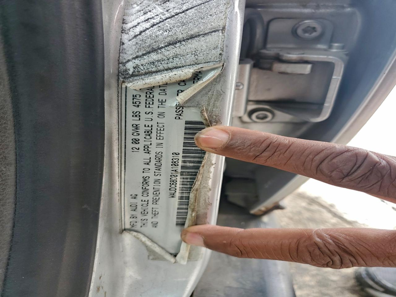 2001 Audi A4 1.8T Quattro VIN: WAUDC68D01A108310 Lot: 94038515