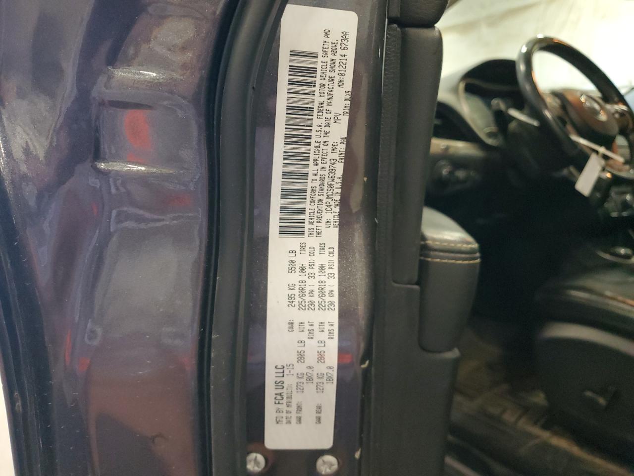 2015 Jeep Cherokee Limited VIN: 1C4PJMDS0FW639743 Lot: 90792025