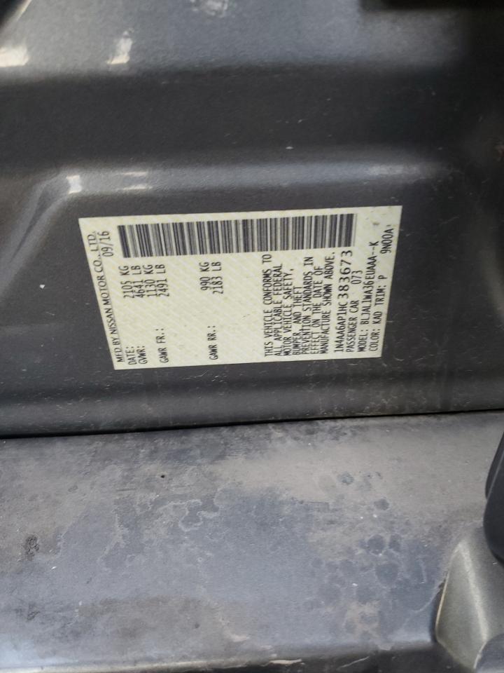 2017 Nissan Maxima 3.5S VIN: 1N4AA6AP1HC383673 Lot: 91826985