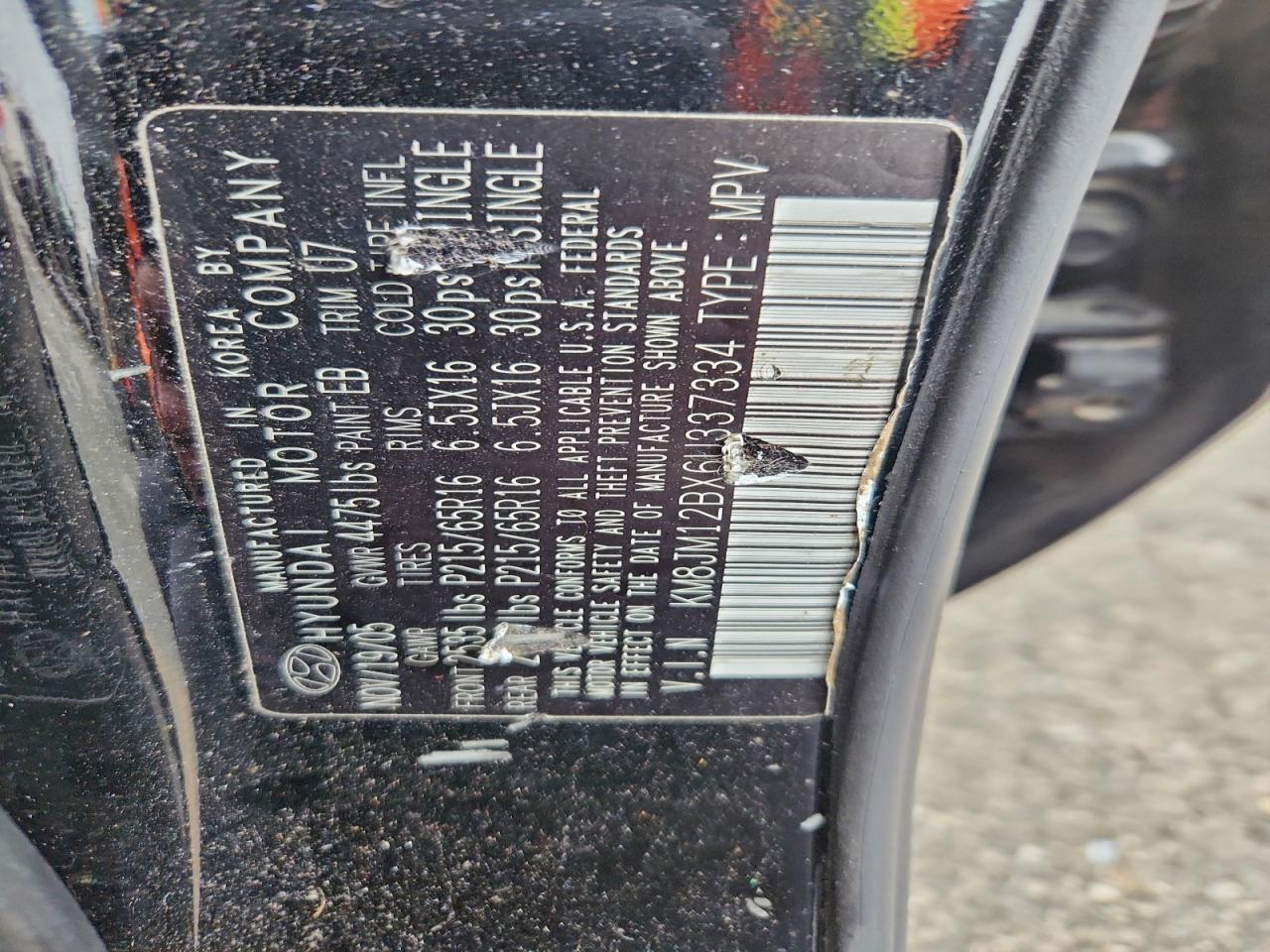 2006 Hyundai Tucson Gl VIN: KM8JM12BX6U337334 Lot: 94188315