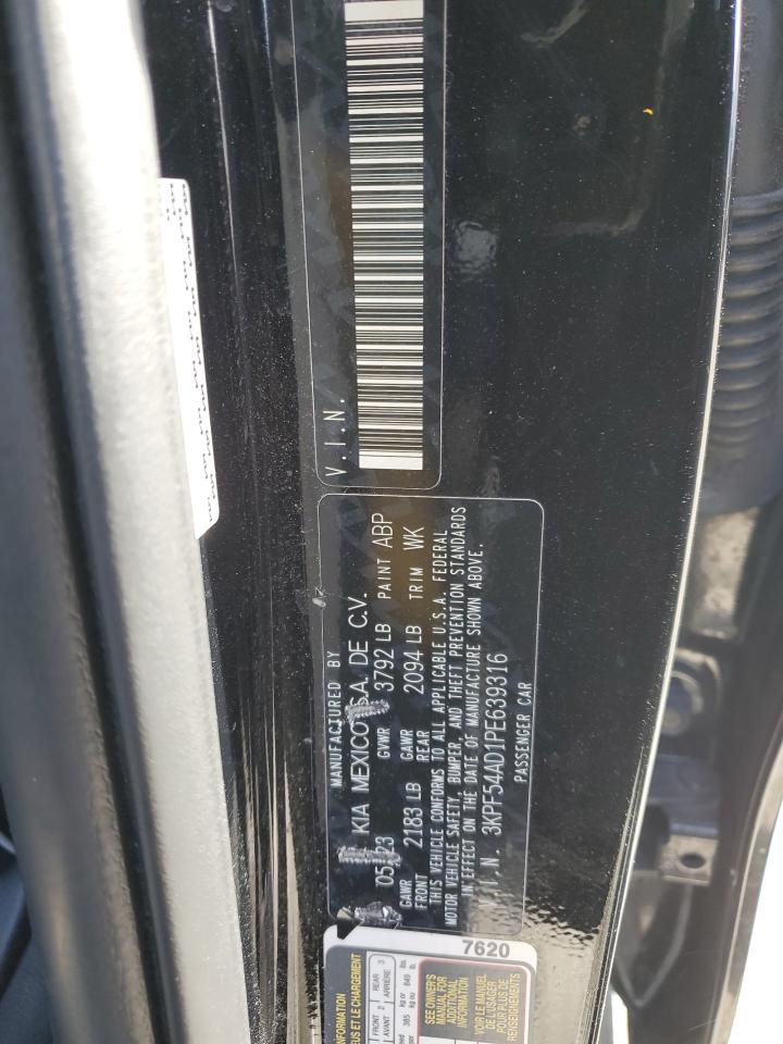 2023 Kia Forte Gt Line VIN: 3KPF54AD1PE639316 Lot: 91992575