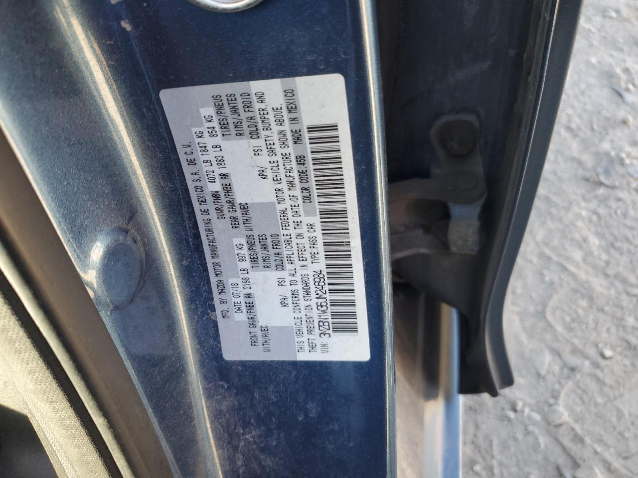 2018 Mazda 3 Grand Touring VIN: 3MZBN1W36JM246984 Lot: 91806235