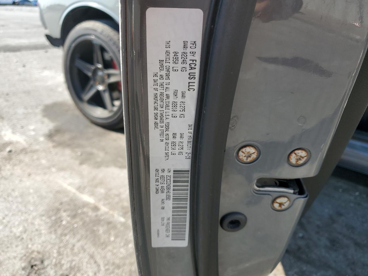 2019 Dodge Challenger Sxt VIN: 2C3CDZAG8KH616582 Lot: 93061595