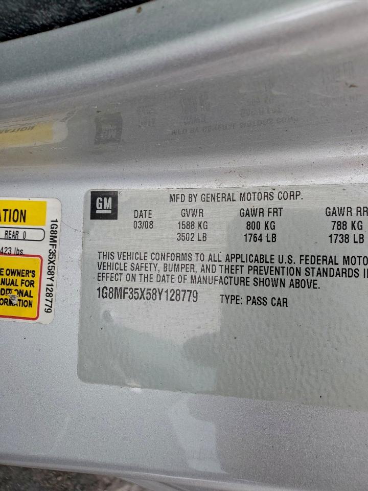 2008 Saturn Sky Redline VIN: 1G8MF35X58Y128779 Lot: 94571385