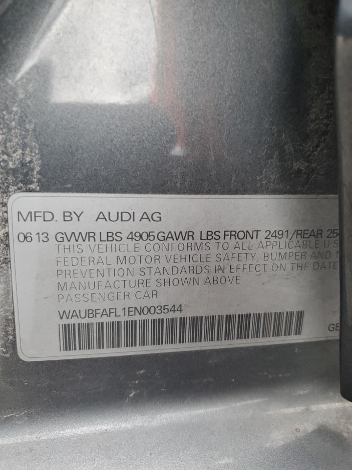 2014 Audi A4 Premium VIN: WAUBFAFL1EN003544 Lot: 92433475
