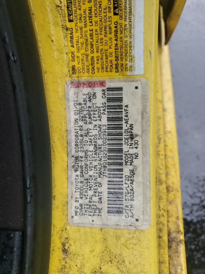 2001 Lexus Is 300 VIN: JTHBD182310023913 Lot: 92641715