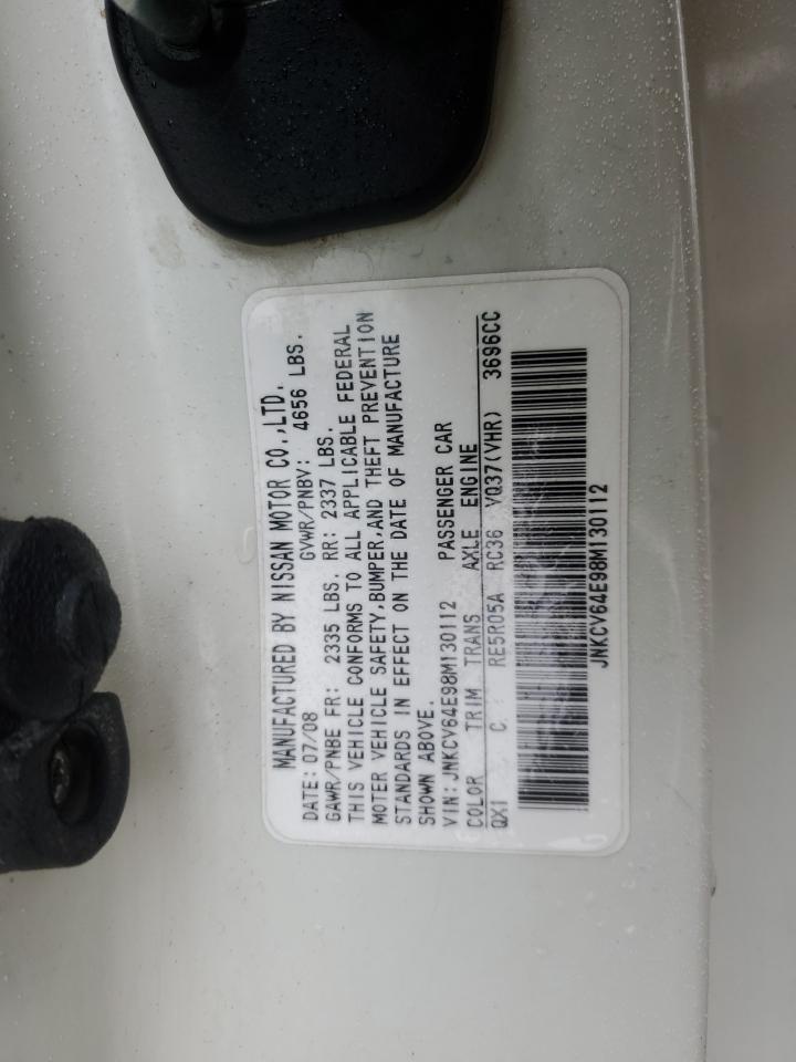 2008 Infiniti G37 Base VIN: JNKCV64E98M130112 Lot: 93481285